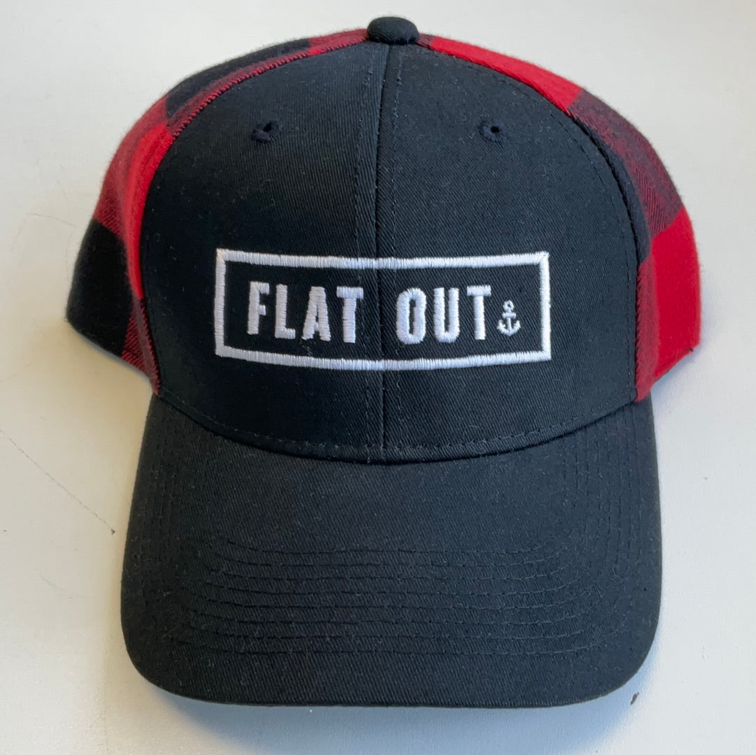 "Flat Out" Plaid Baseball Hat