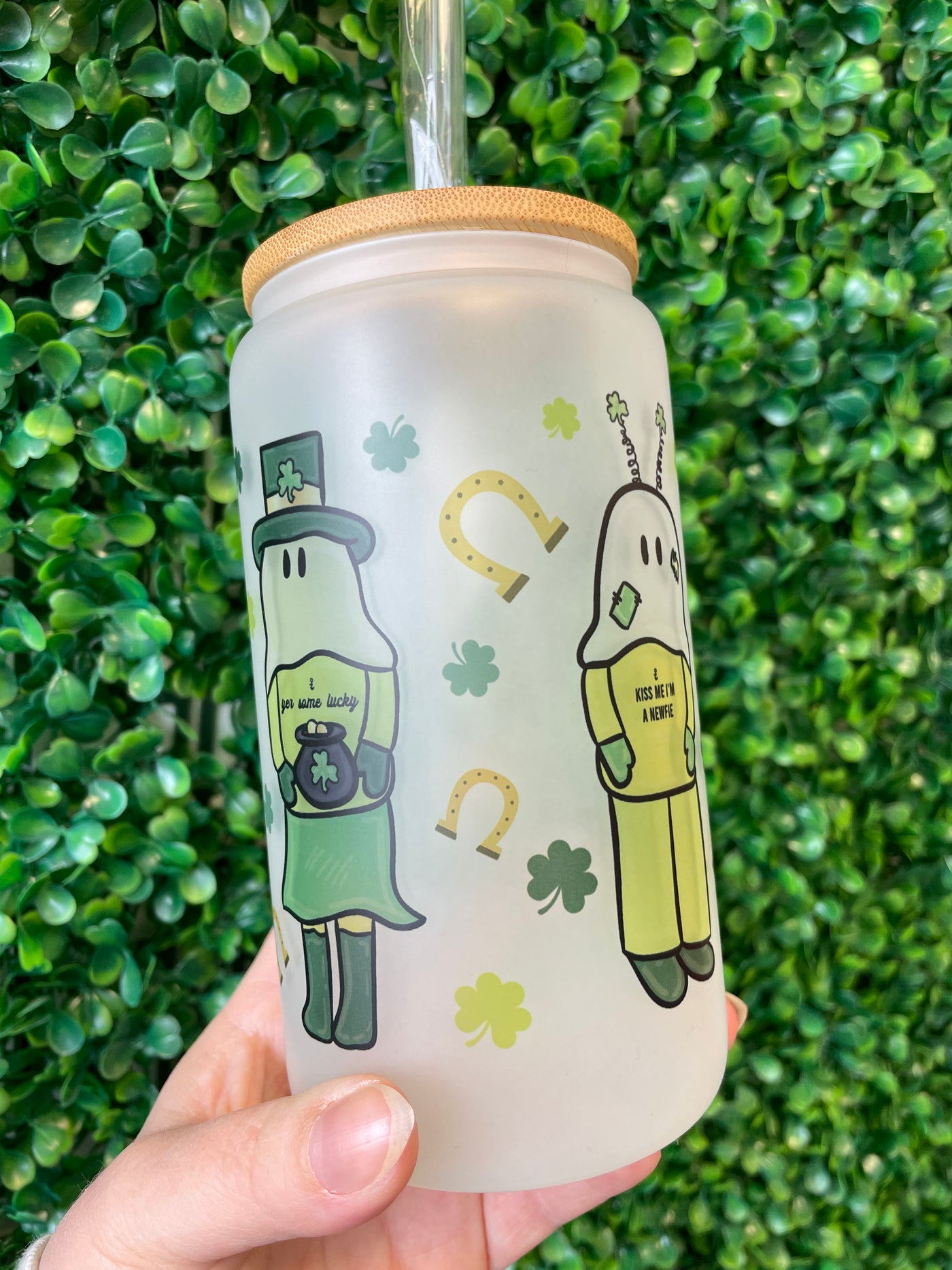 Paddy's Day Mummers Glass Can