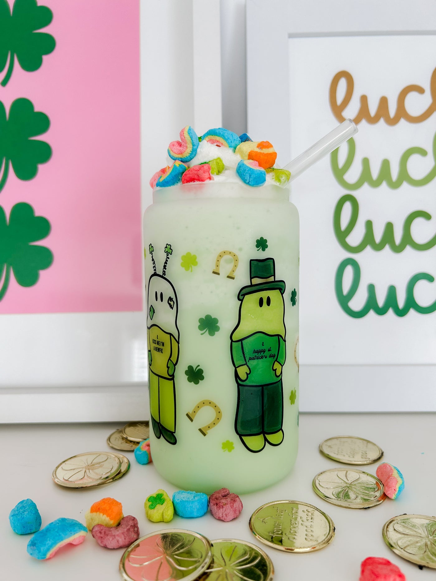 Paddy's Day Mummers Glass Can