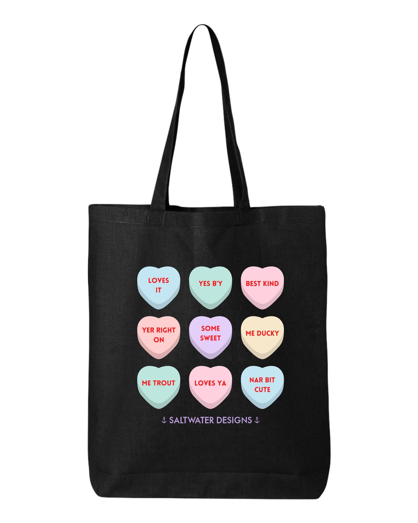 Candy Hearts Tote Bag