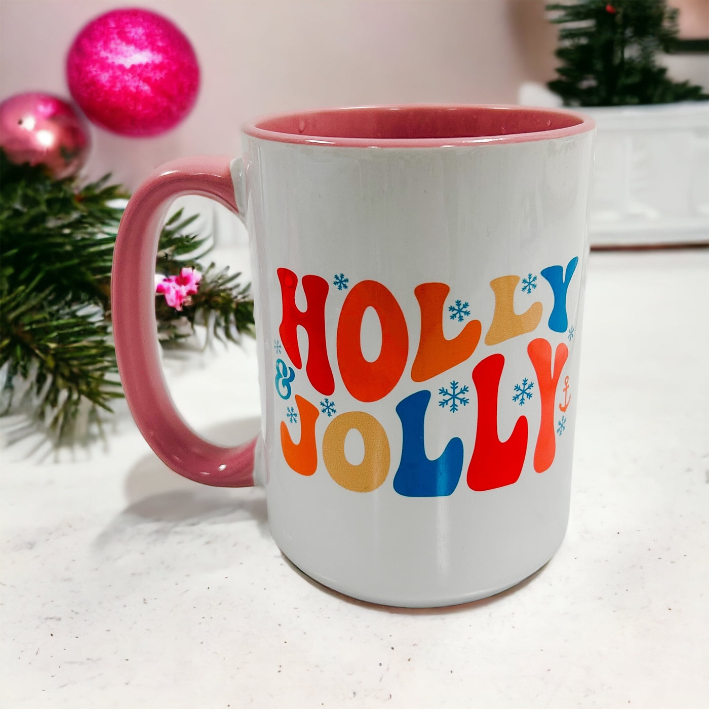 "Holly & Jolly" 15oz Mug