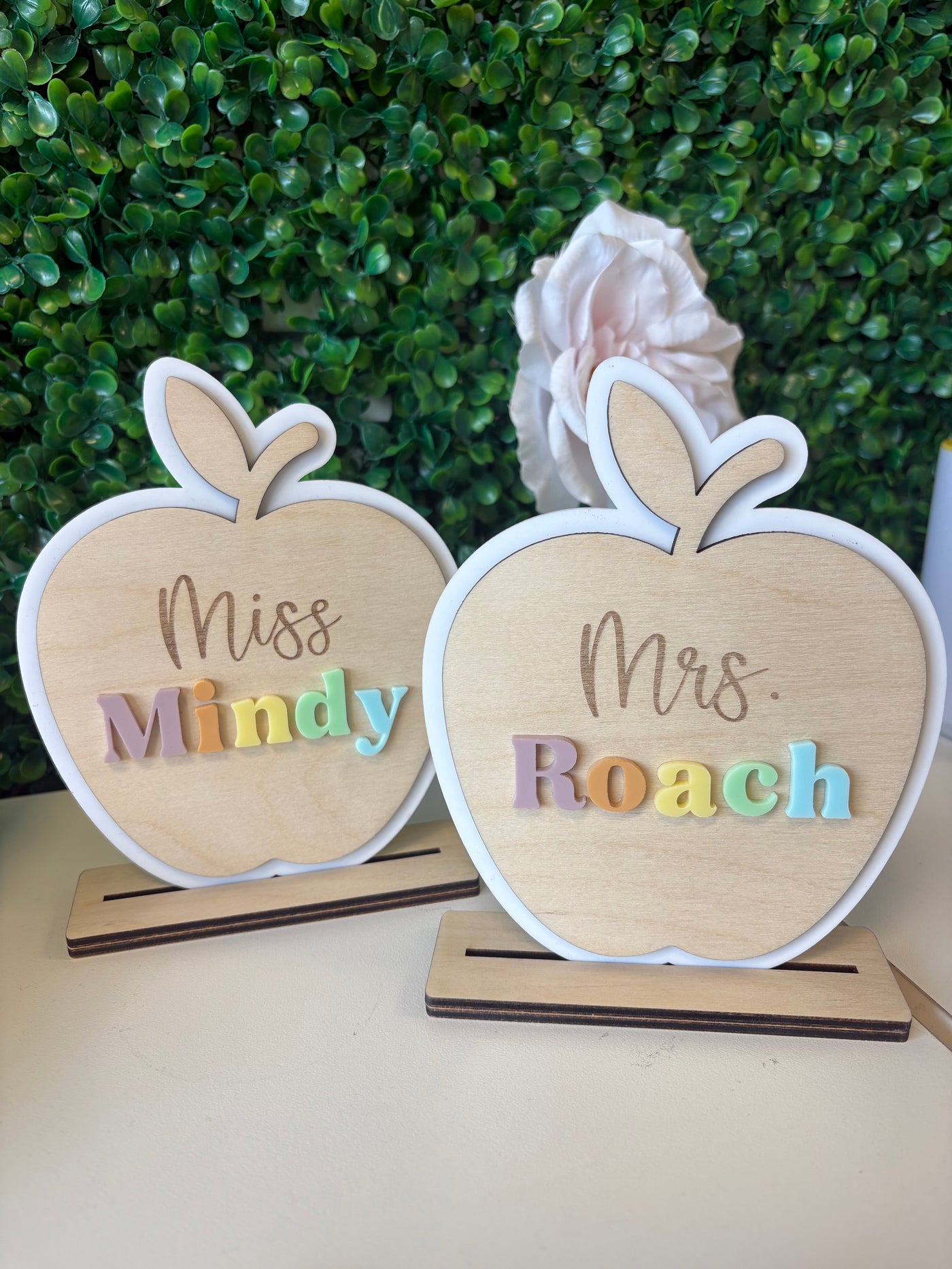 Teacher Apple Desk Sign