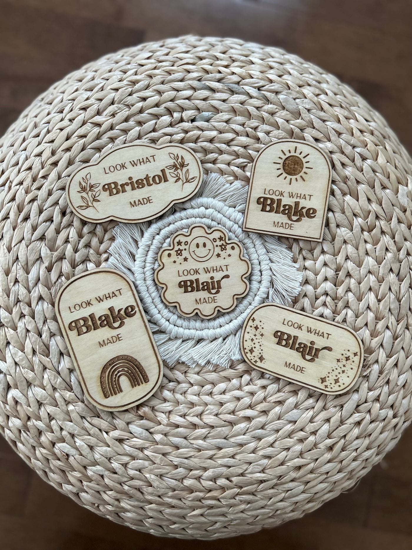 "Look What I Made" Wooden Magnet Set of 5