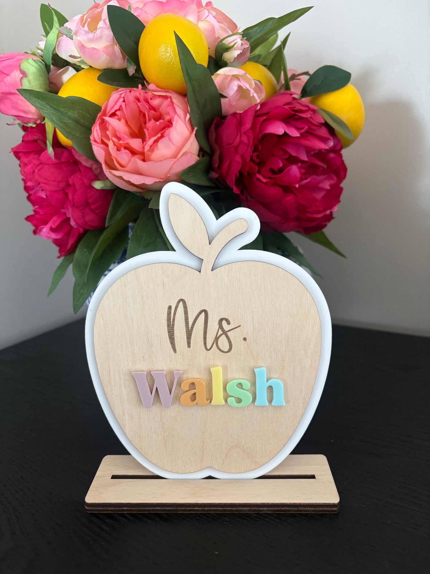 Teacher Apple Desk Sign