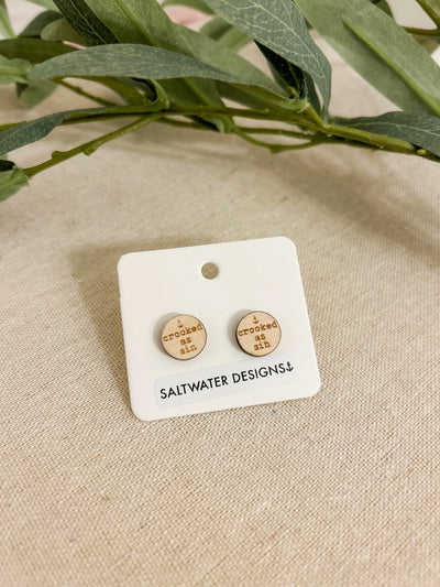 SWD Wooden Stud Earrings