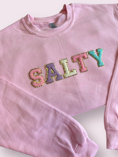 *PRE-ORDER* "SALTY" Chenille Patch Unisex Crewneck (Expected Completion Early November)