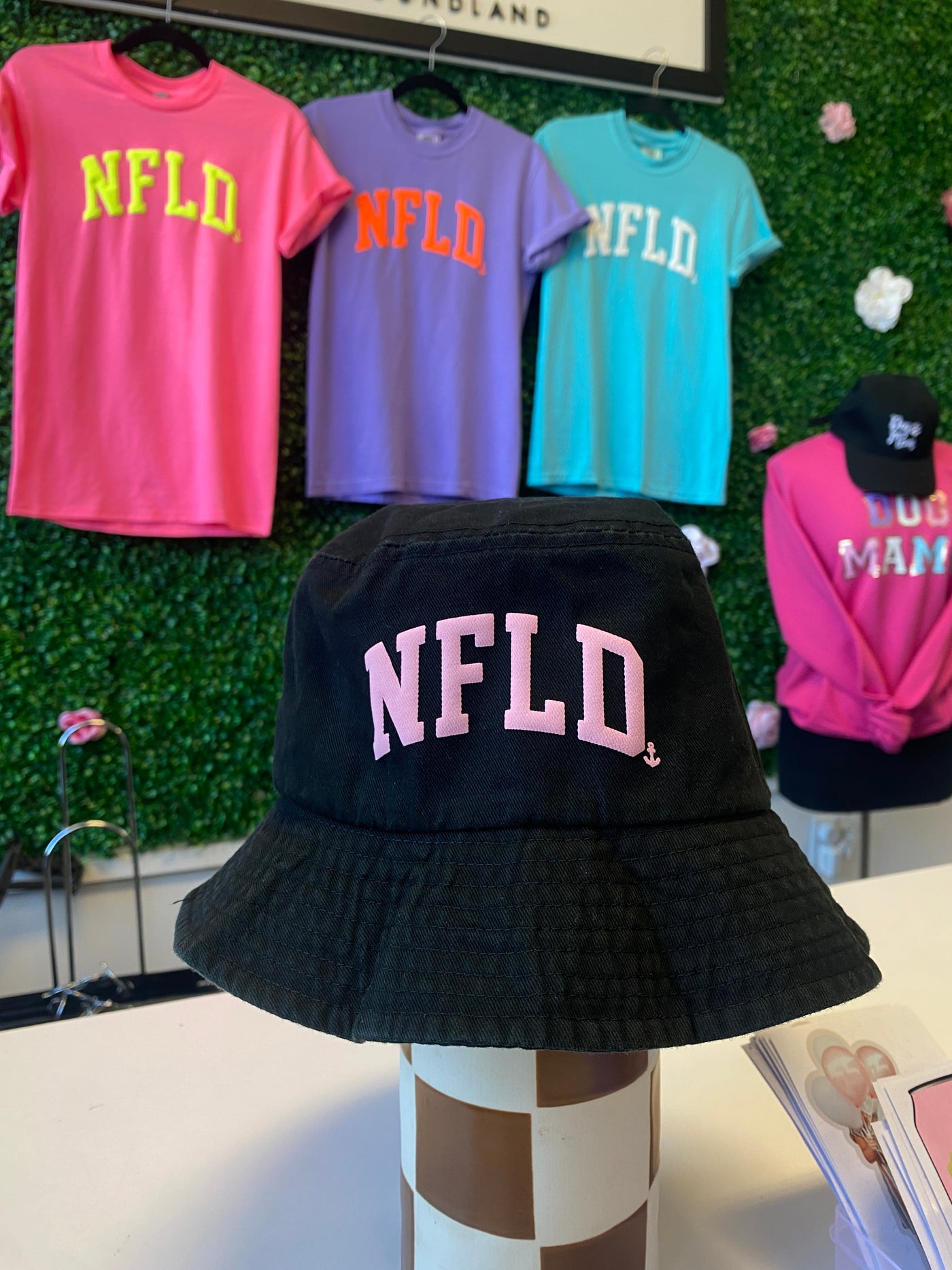 "NFLD" Puff Lettering Bucket Hat