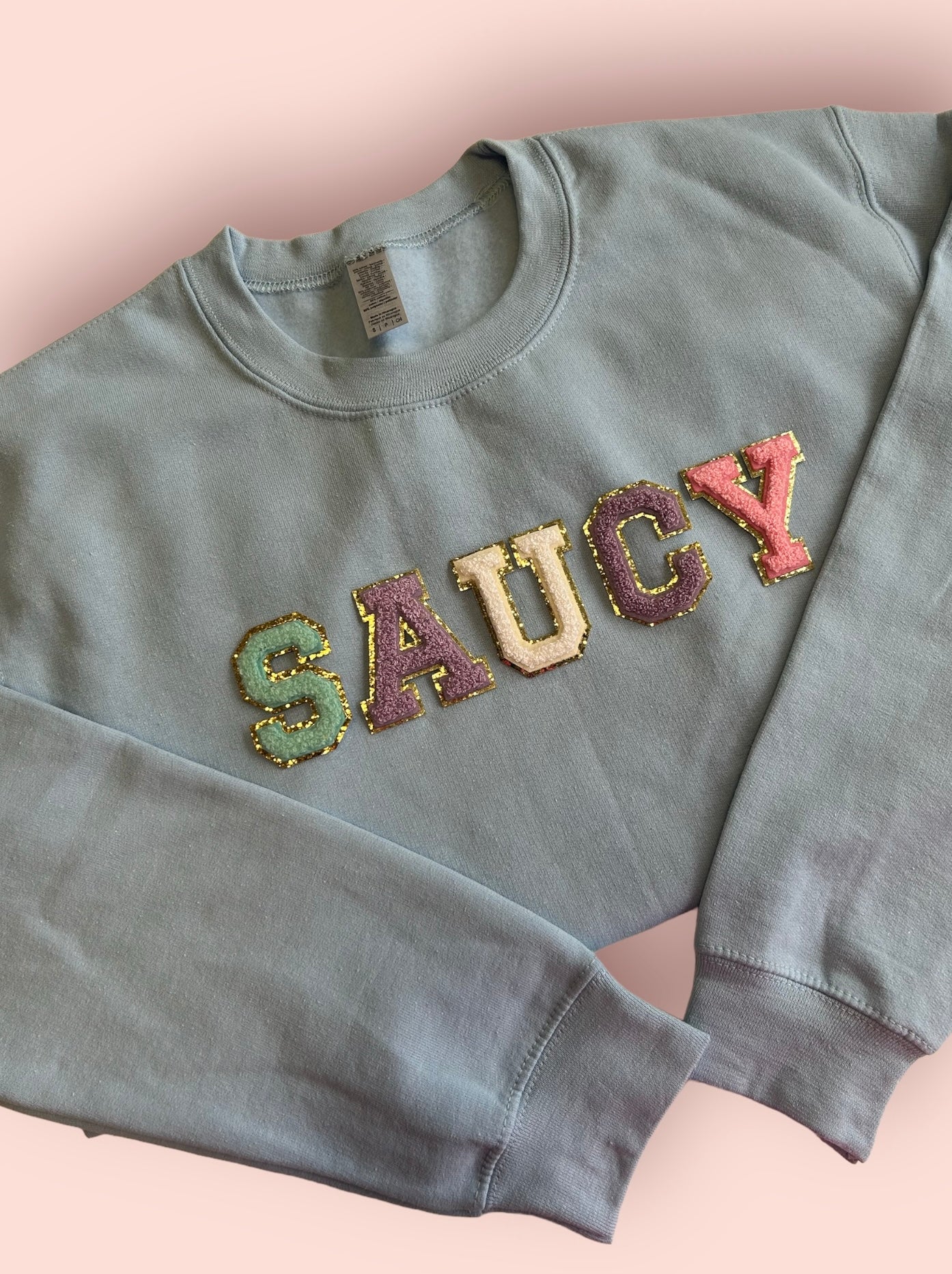 ** PRE-ORDER ** "SAUCY" Chenille Patch Unisex Crewneck (Completion early February)