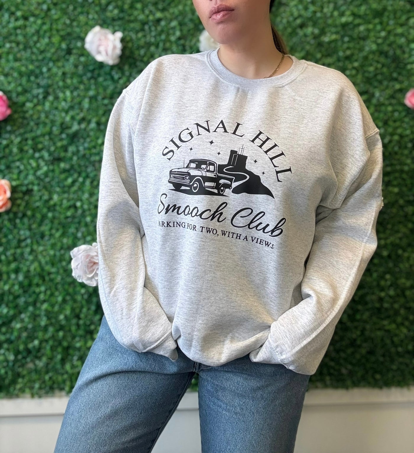 "Signal Hill Smooch Club" Unisex Crewneck Sweatshirt