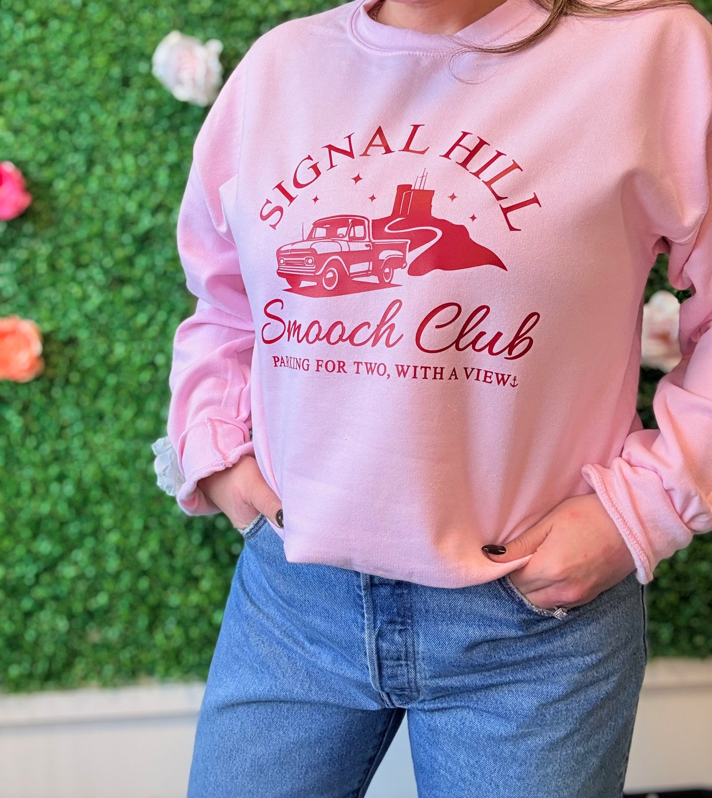 "Signal Hill Smooch Club" Unisex Crewneck Sweatshirt