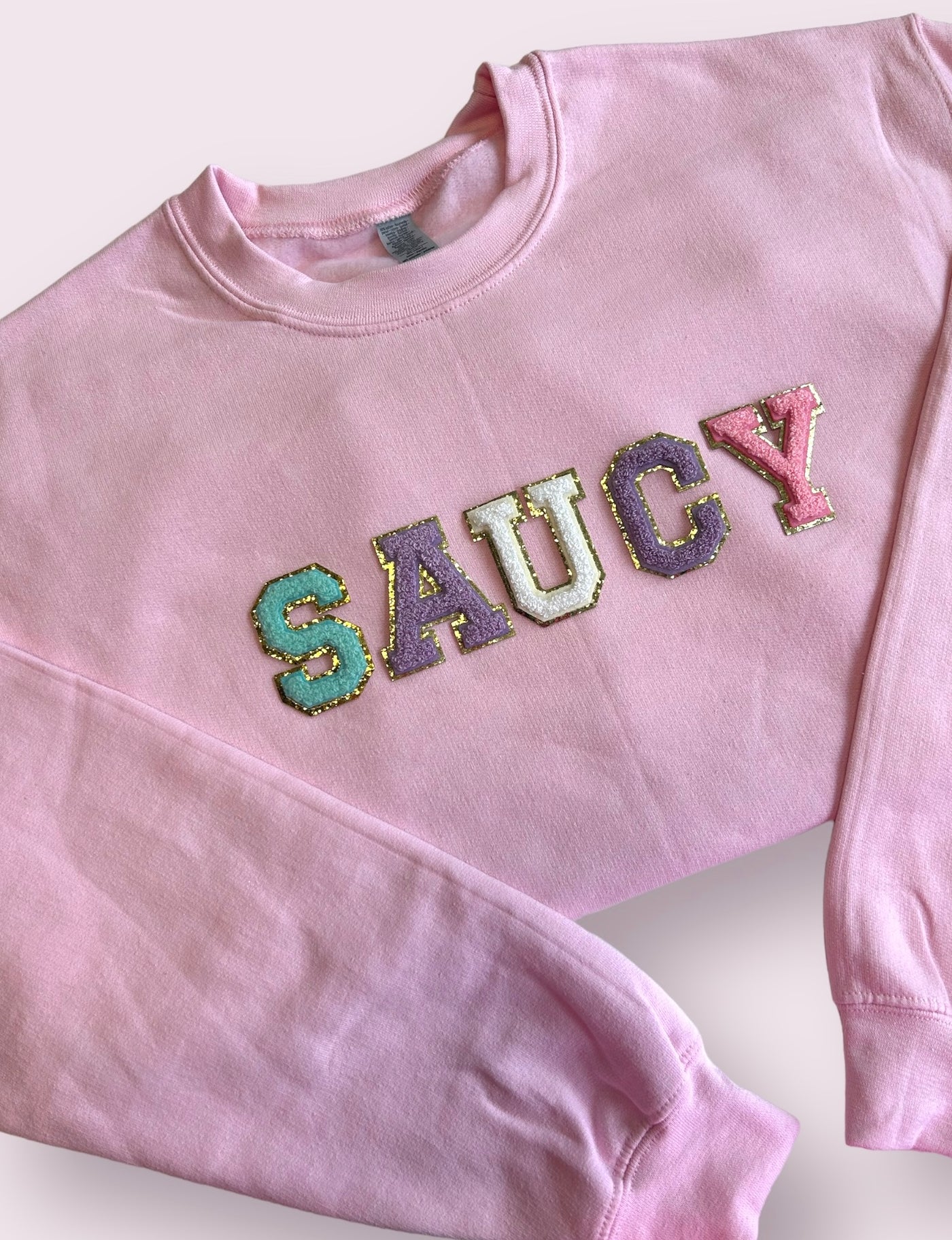 ** PRE-ORDER ** "SAUCY" Chenille Patch Unisex Crewneck (Completion early February)