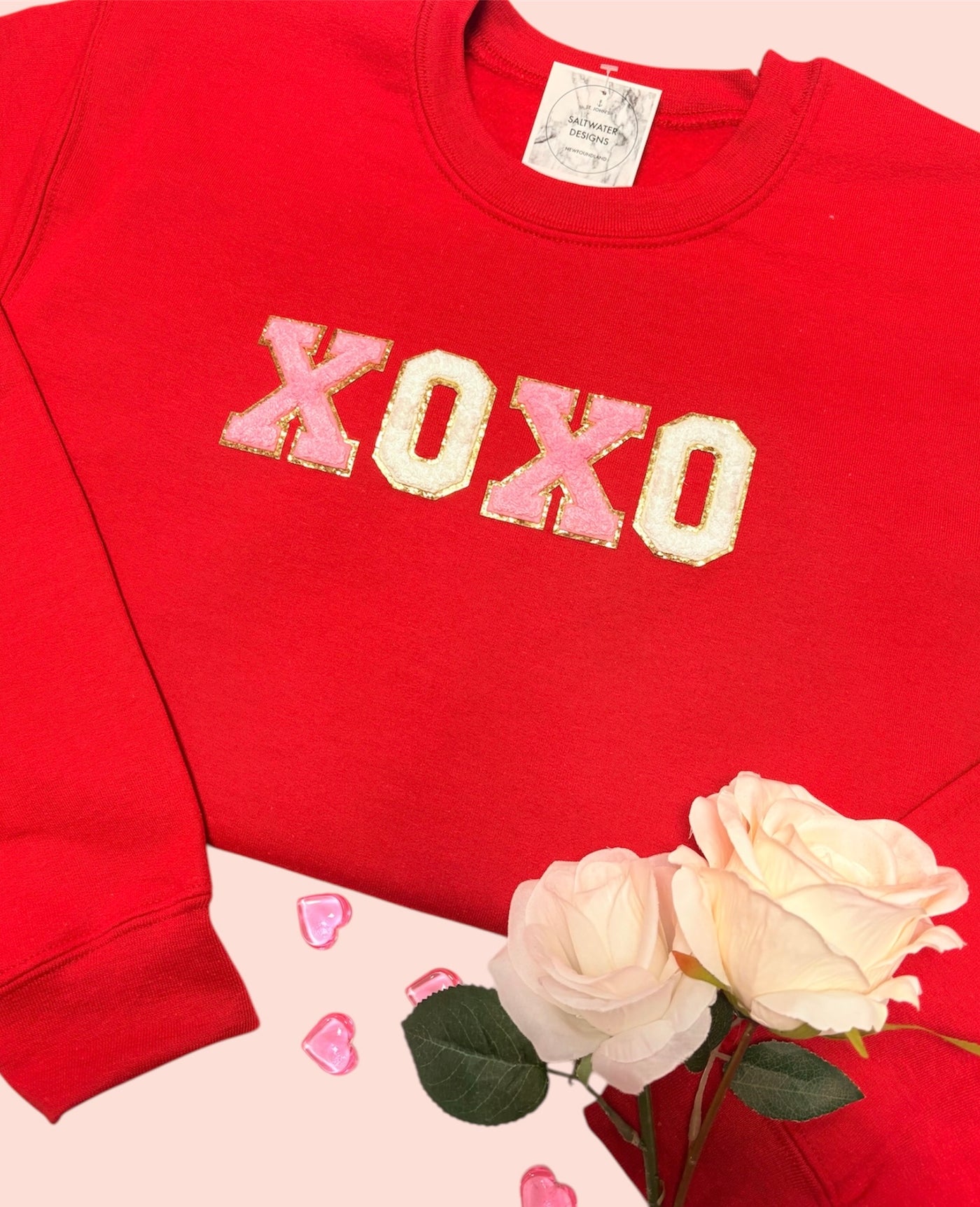 "XOXO" Chenille Patch Unisex Crewneck