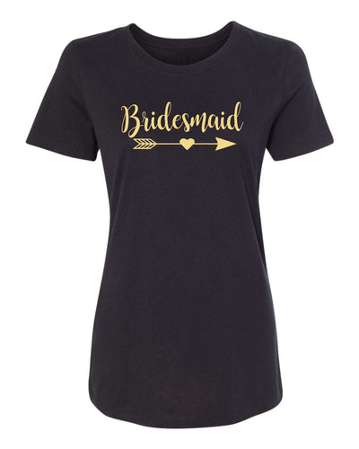 *60% OFF CLEARANCE* “Bridesmaid" (Arrow Heart Design) Ladies T-Shirt