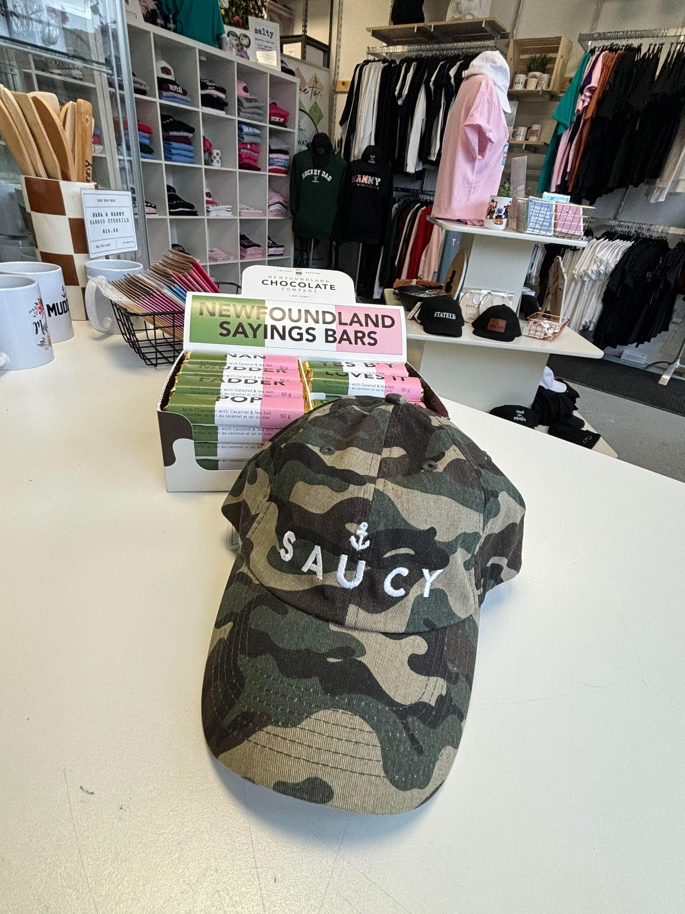 "Saucy" Camo Baseball Hat