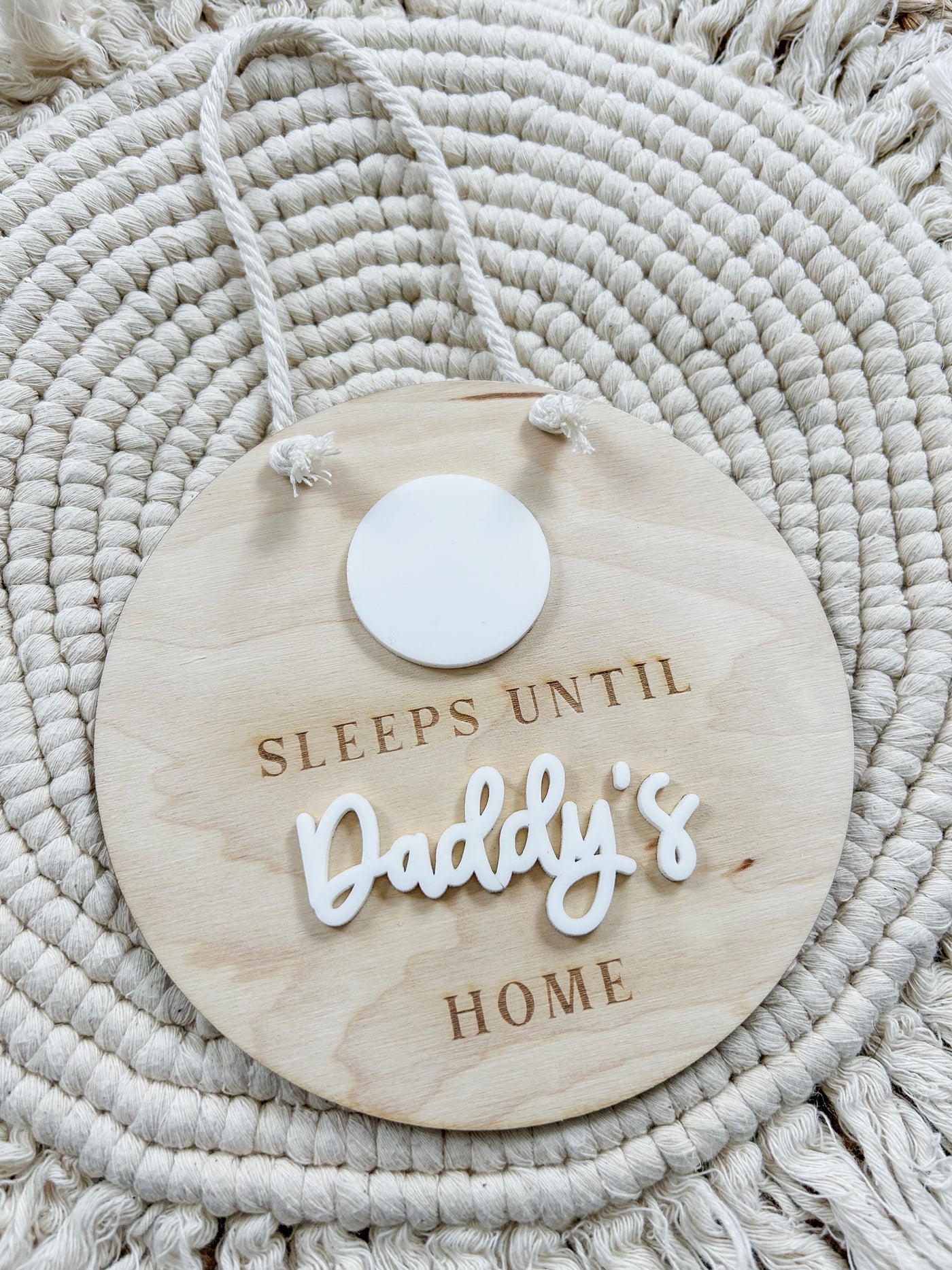 Sleeps Until Daddy’s Home Dry Erase Countdown Sign