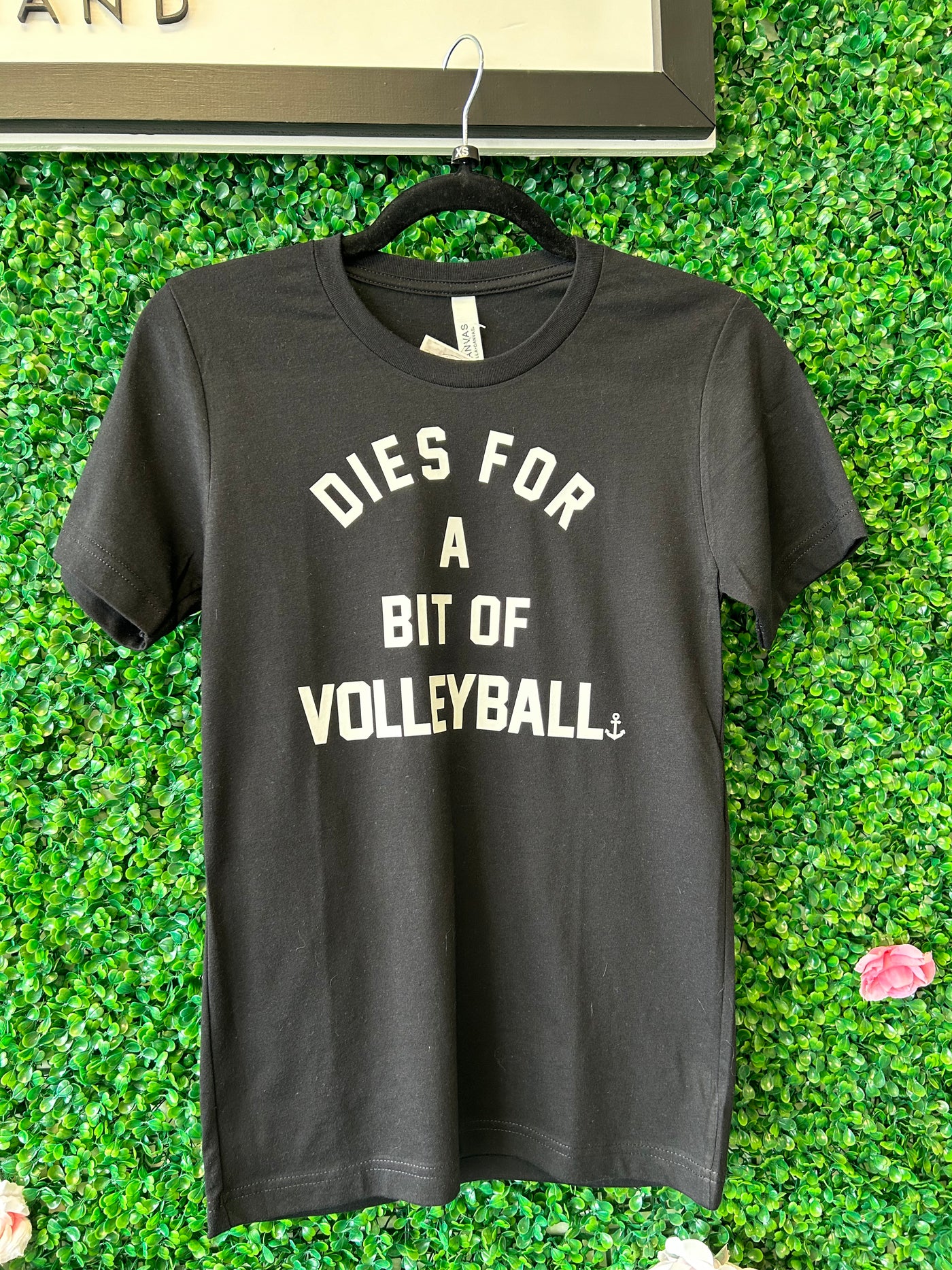 *CLEARANCE* “Dies For a Bit of Volleyball" Unisex T-Shirt  - Black - Size Adult XS