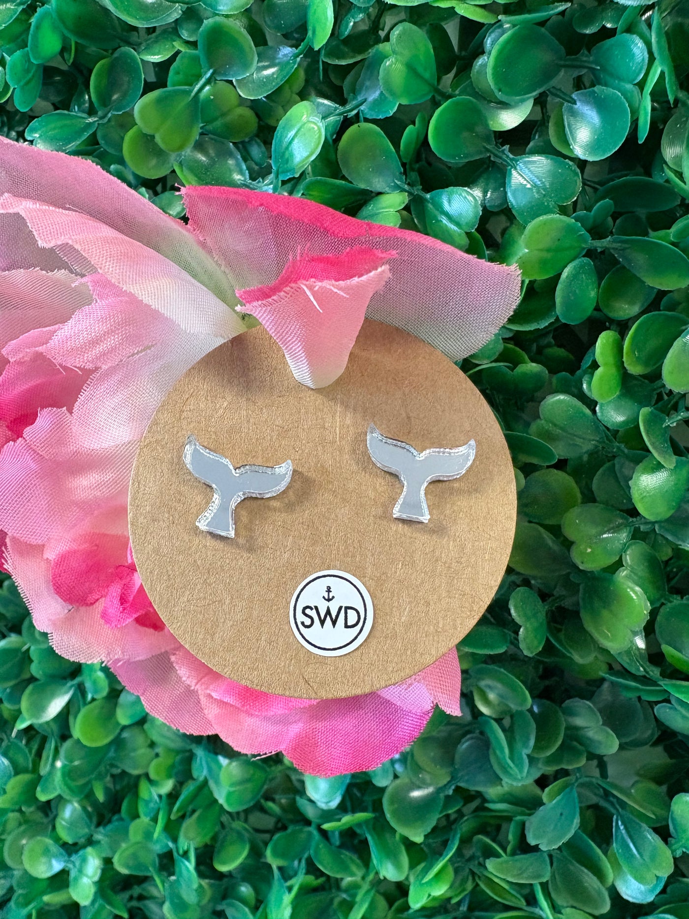 Whale Tail Stud Earrings