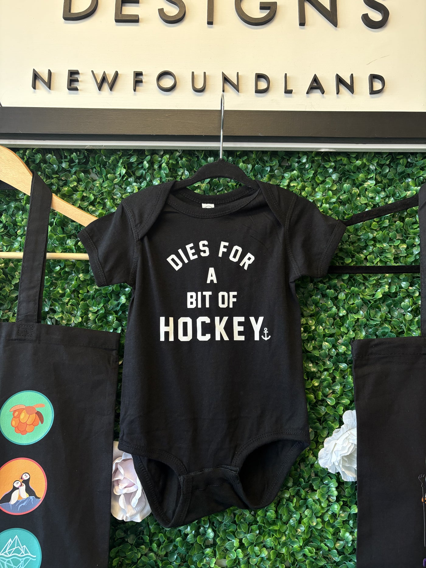 *CLEARANCE* "Dies For A Bit of Hockey" Onesie - 18mos