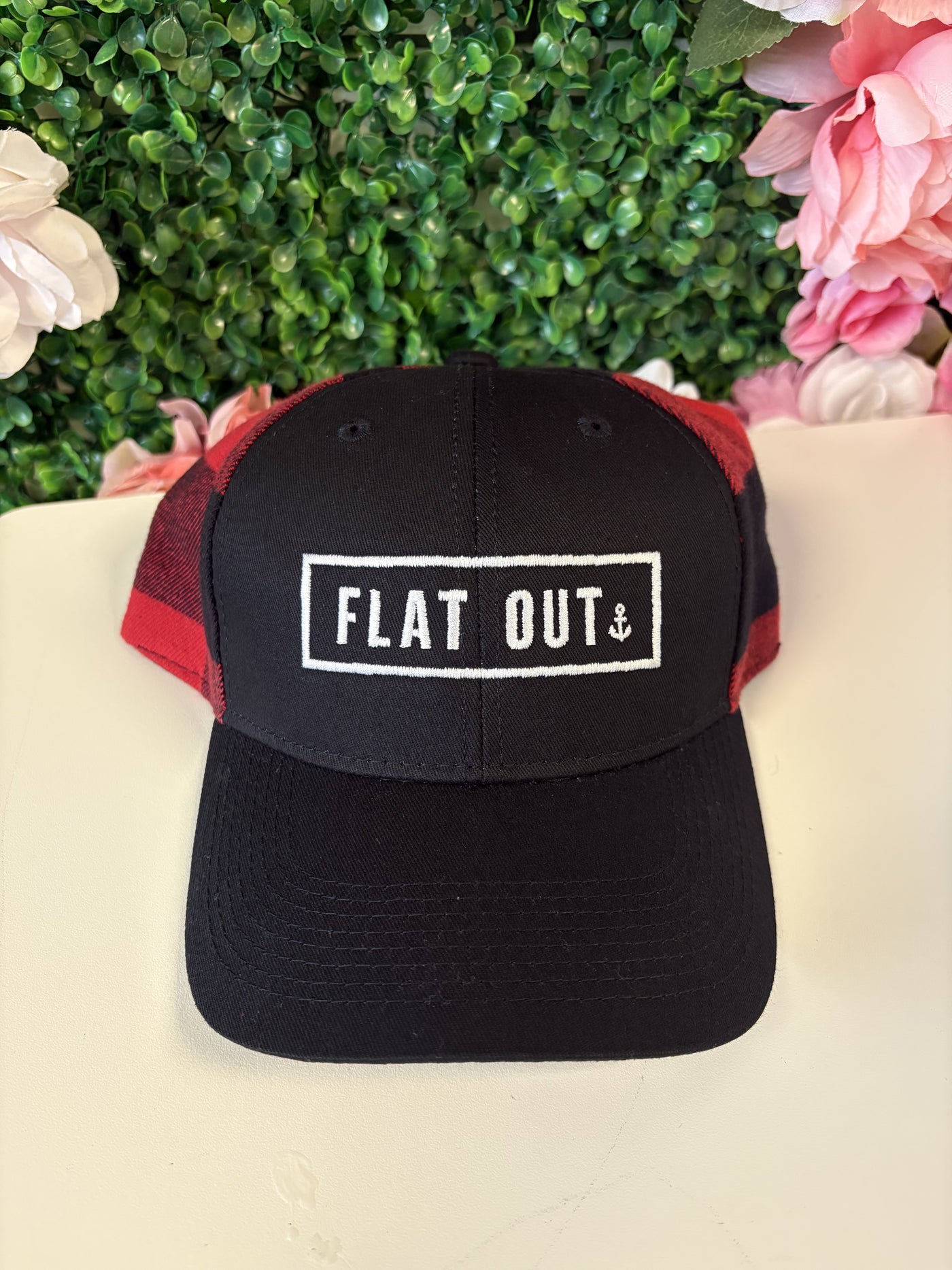 “Flat Out" Plaid Baseball Hat