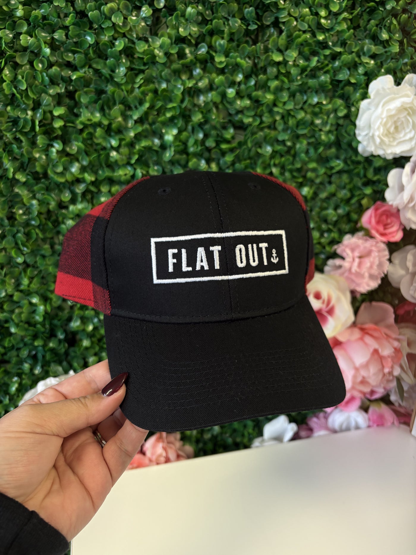 “Flat Out" Plaid Baseball Hat