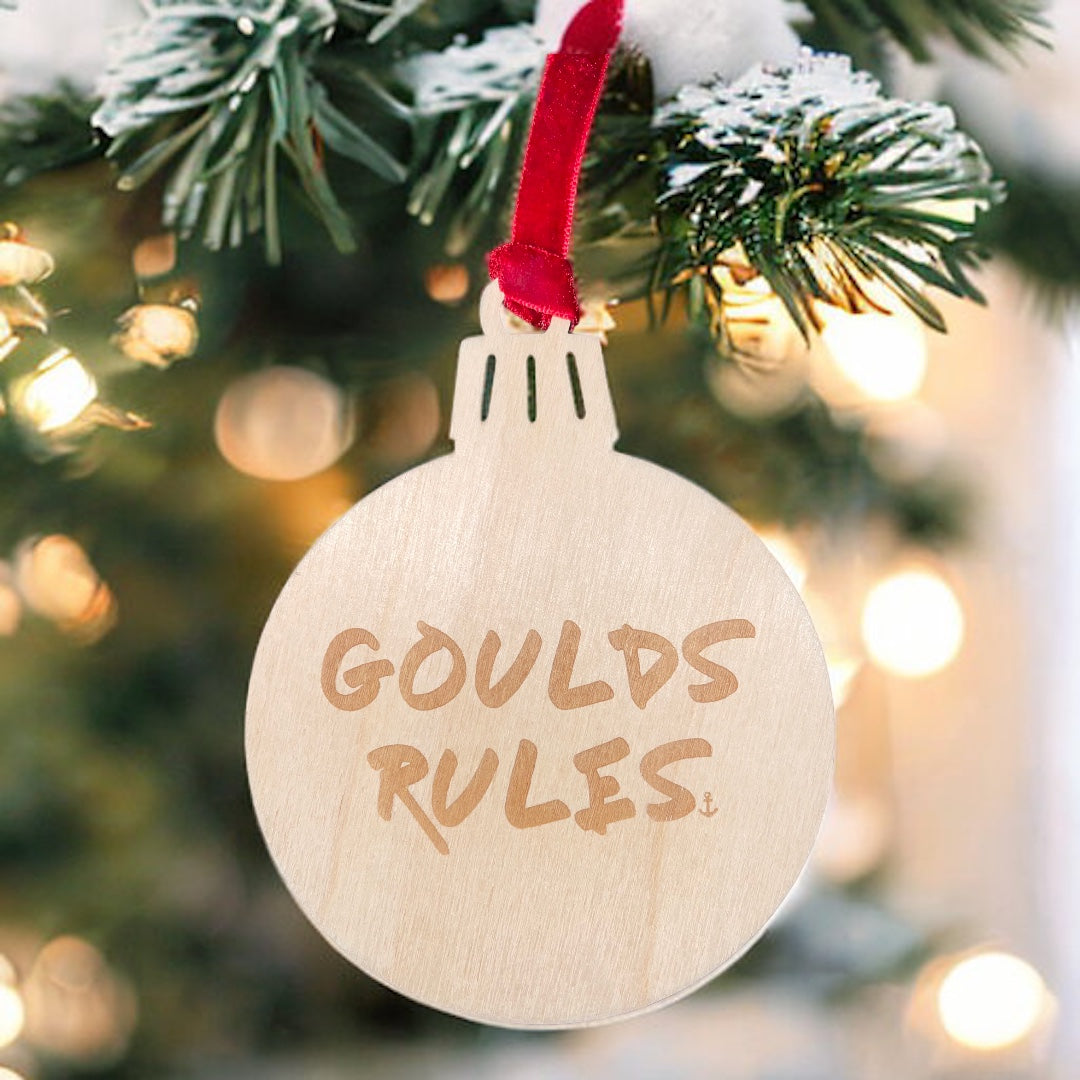 "Goulds Rules" Wooden Ornament