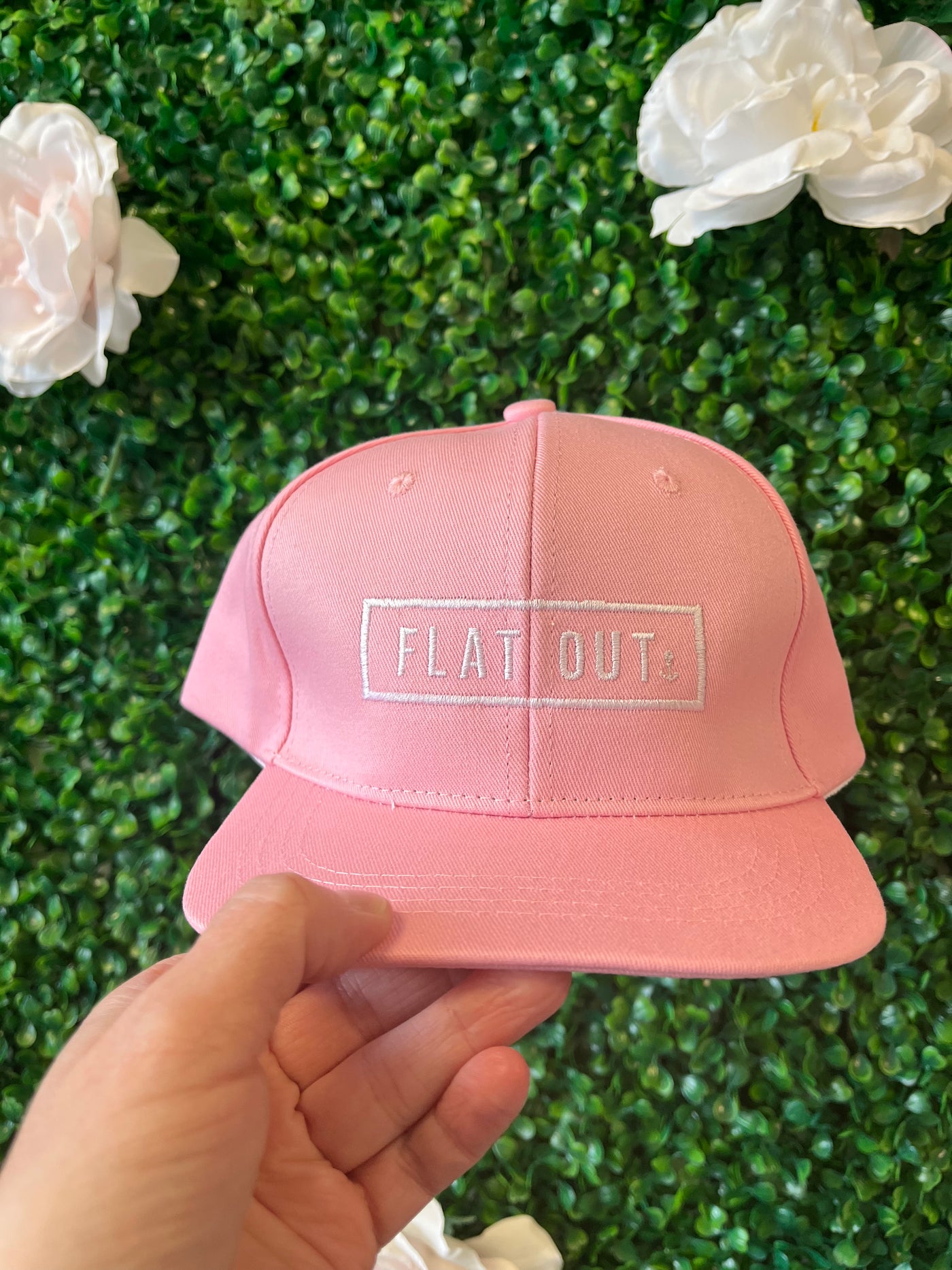 "Flat Out" Embroidered Flat Brim Youth Baseball Hat