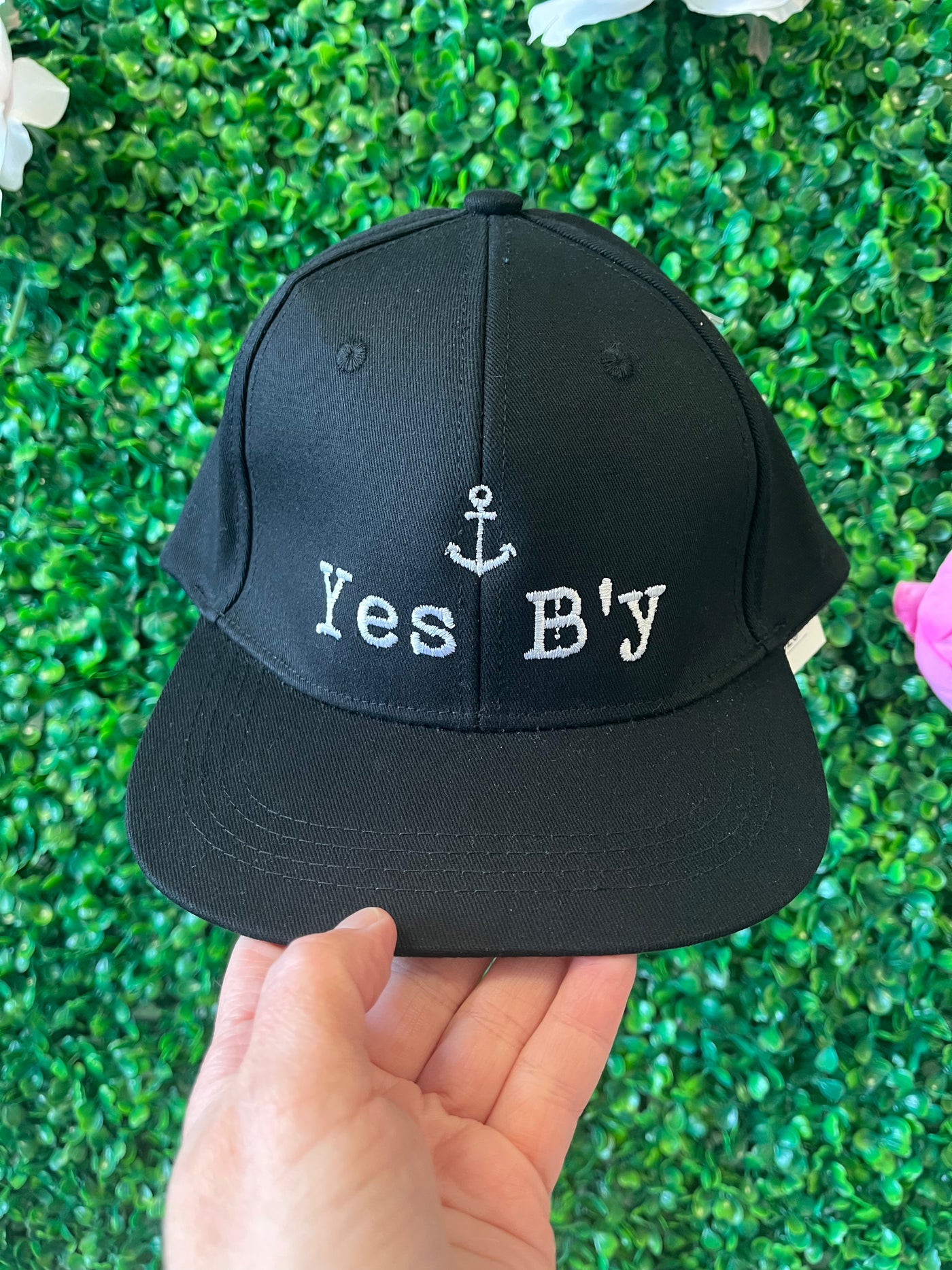 "Yes B'y" Embroidered Flat Brim Youth Baseball Hat
