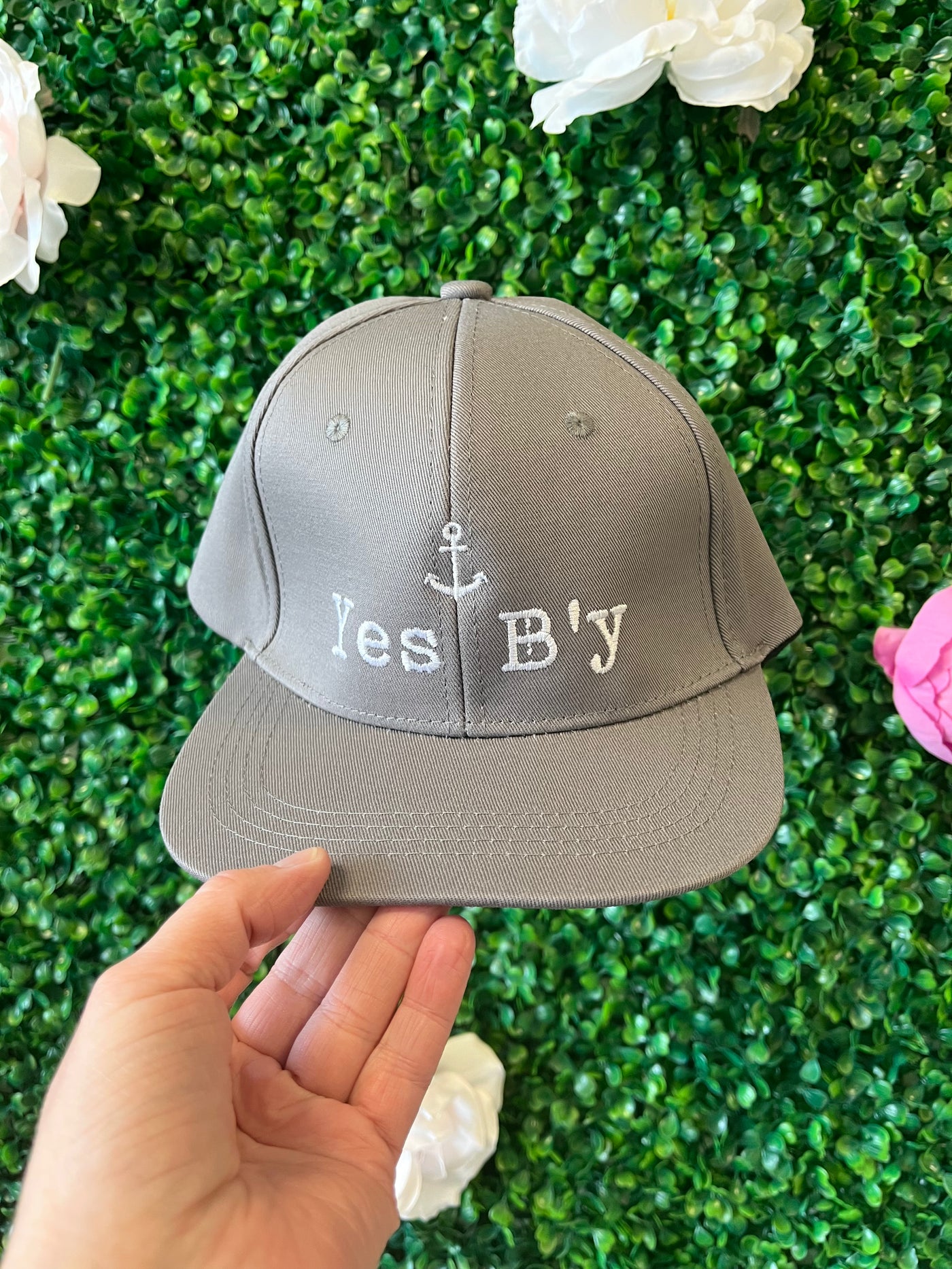 "Yes B'y" Embroidered Flat Brim Youth Baseball Hat