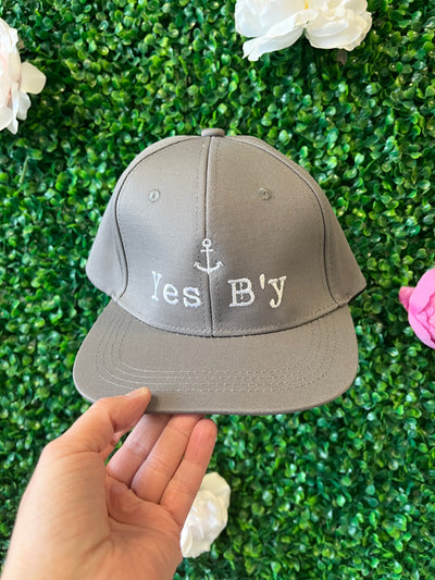 "Yes B'y" Embroidered Flat Brim Youth Baseball Hat