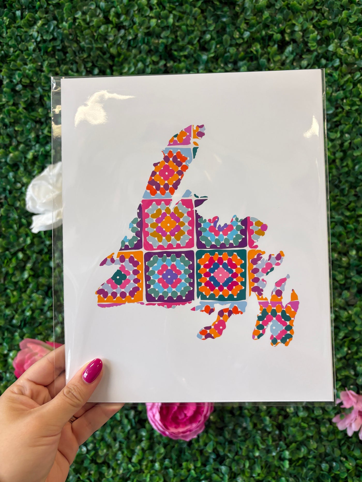 "Crochet Granny Square Newfoundland" 8x10 Print