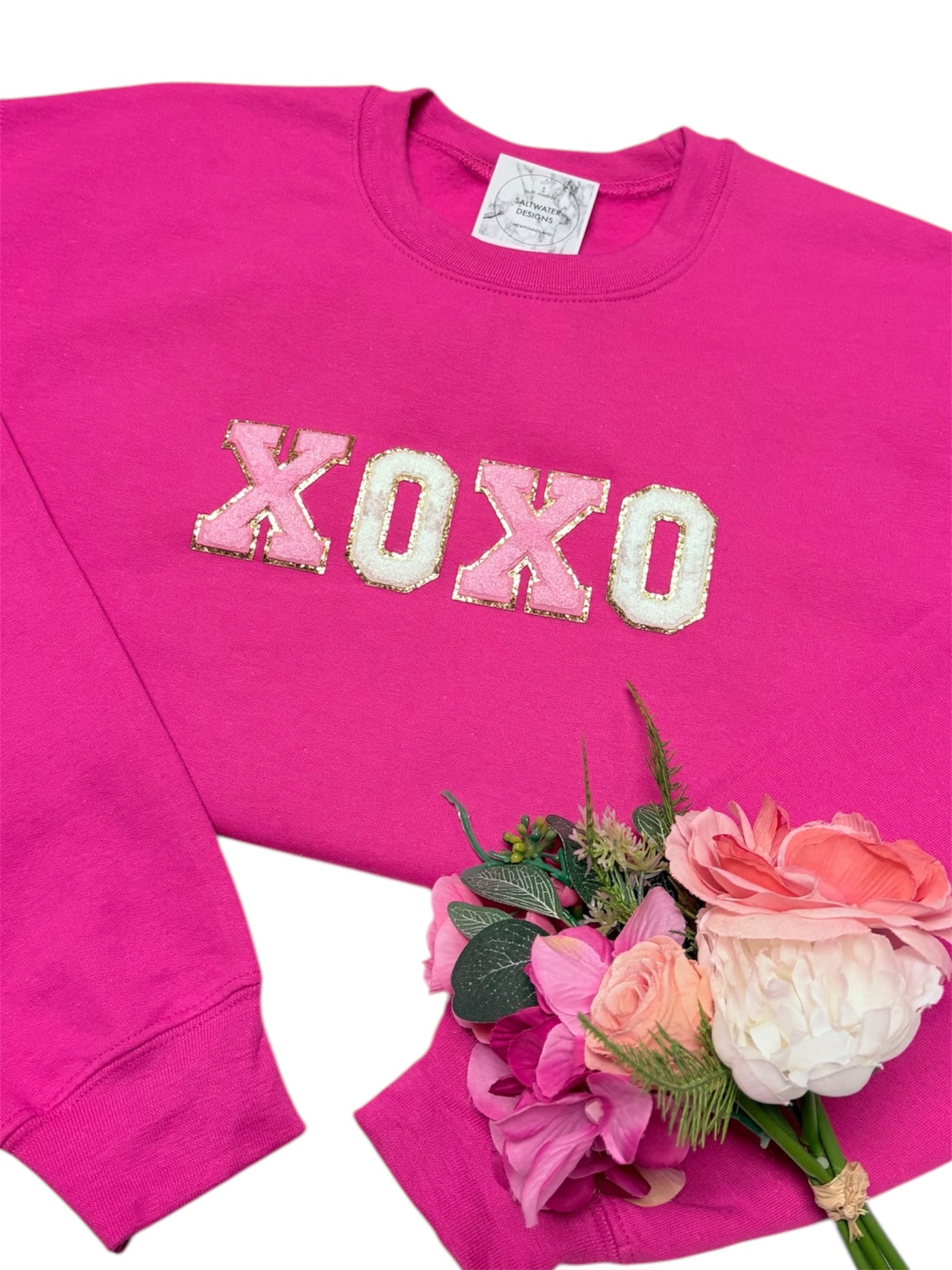 "XOXO" Chenille Patch Unisex Crewneck