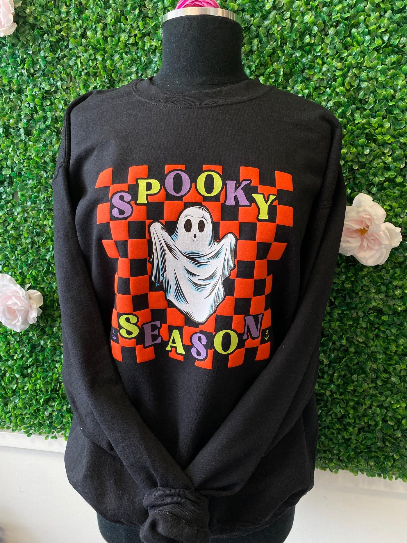 "Spooky Season" (Puff Design) Unisex Crewneck Sweatshirt