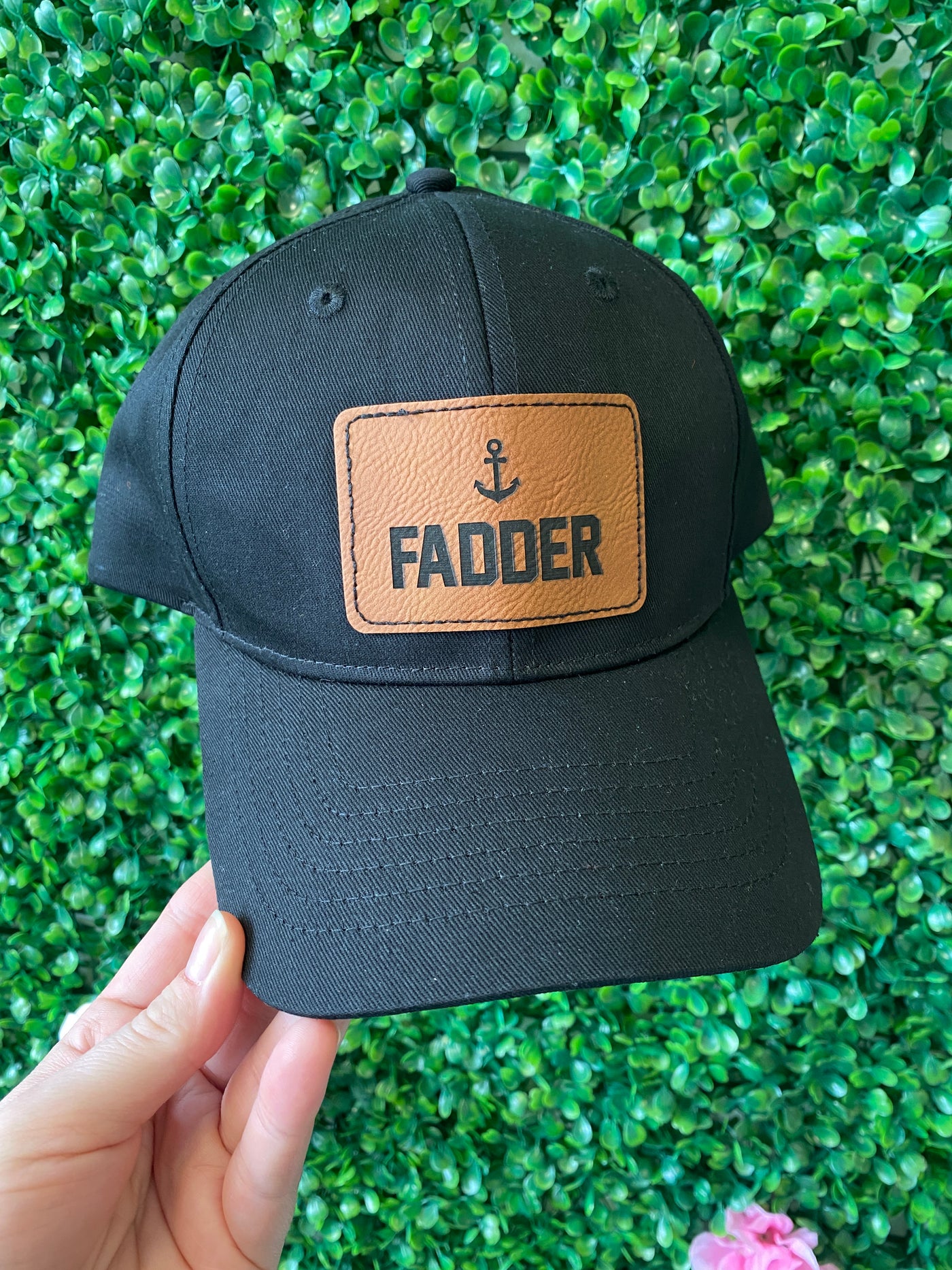 "Fadder" Leather Patch Adult Baseball Hat