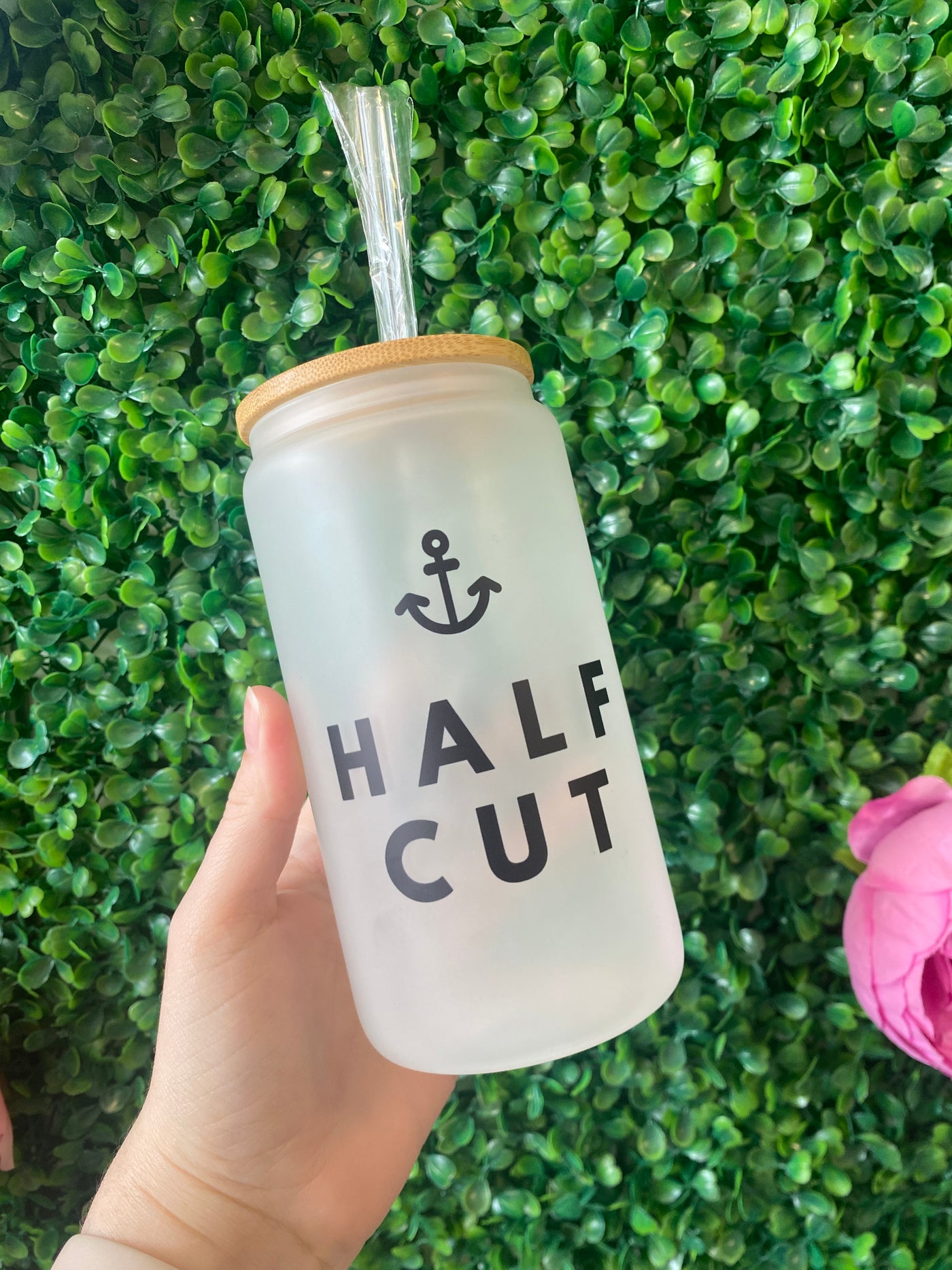 "Half Cut" Glass Can