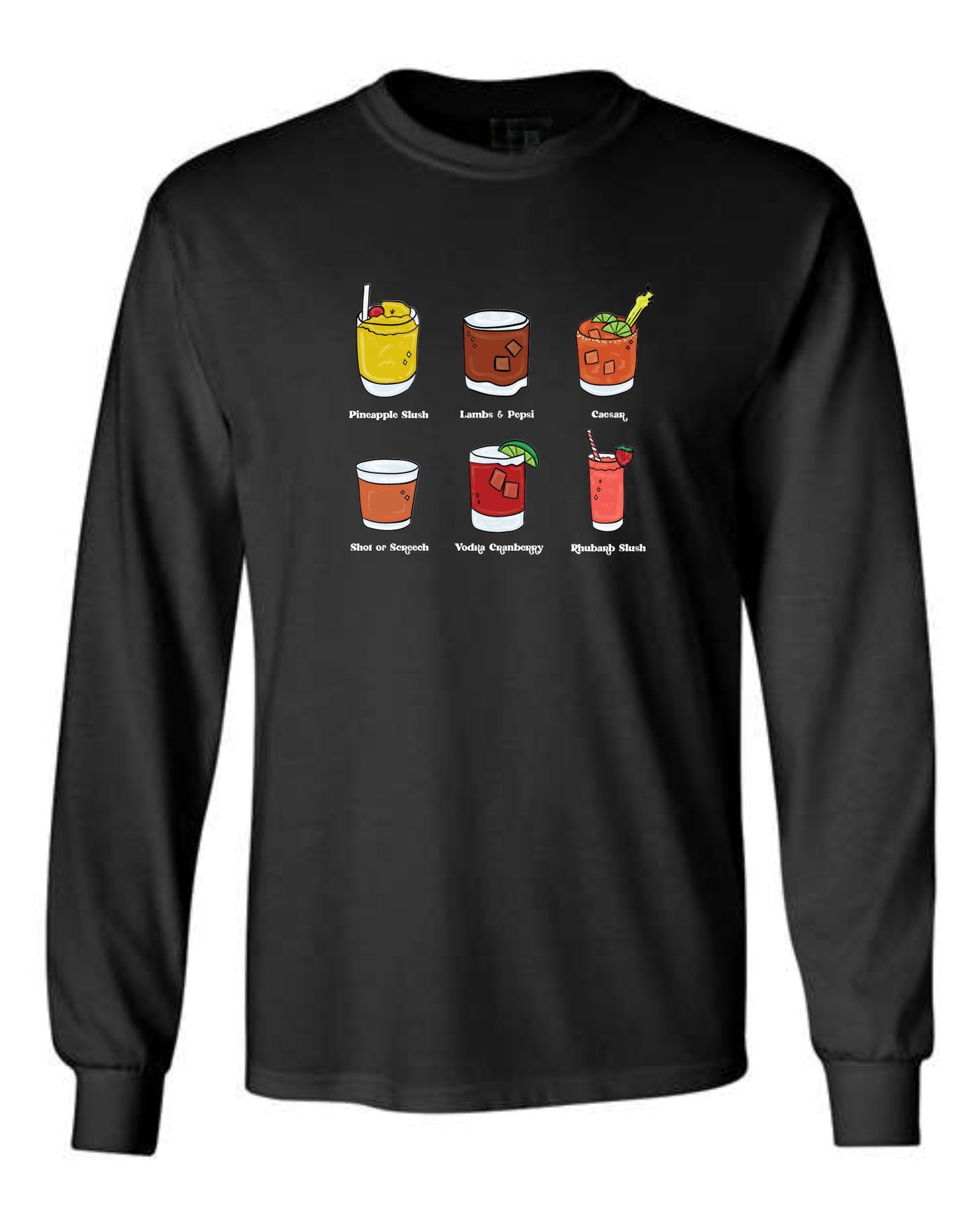 "Classic Drinks" Unisex Long Sleeve Shirt