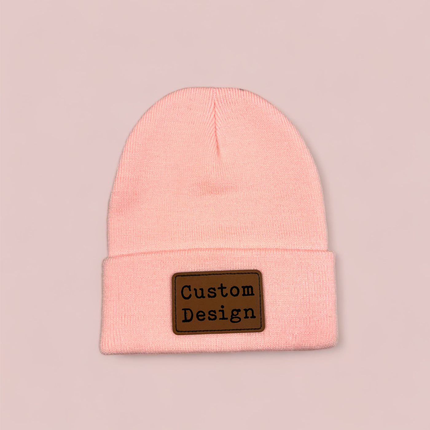 Custom Beanie (Leatherette Patch)