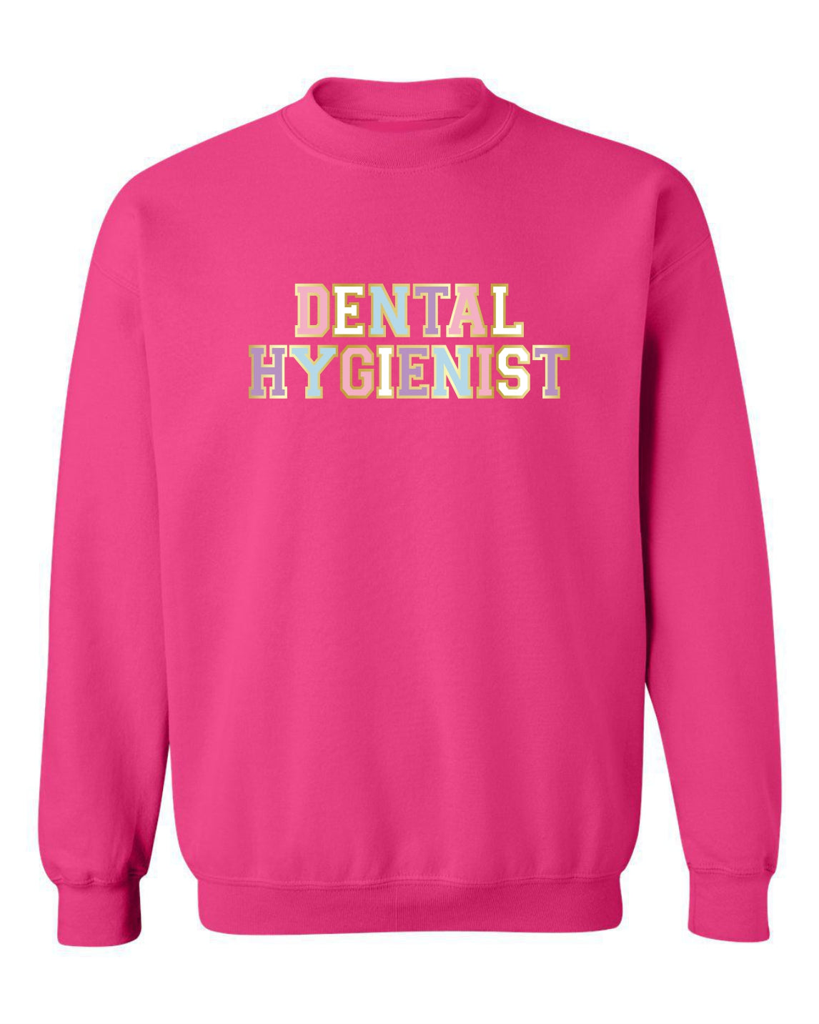 "Dental Hygienist" Varsity Unisex Crewneck Sweatshirt