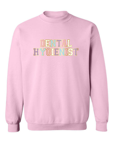"Dental Hygienist" Varsity Unisex Crewneck Sweatshirt