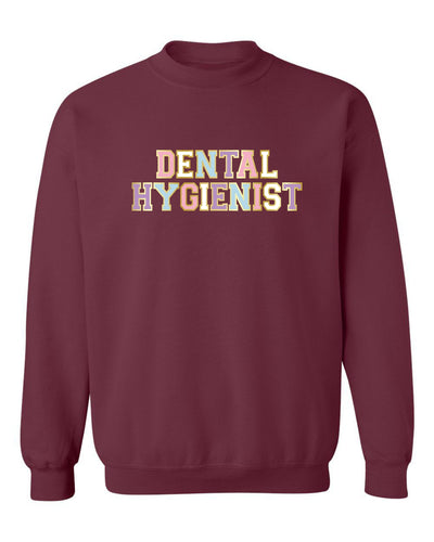 "Dental Hygienist" Varsity Unisex Crewneck Sweatshirt