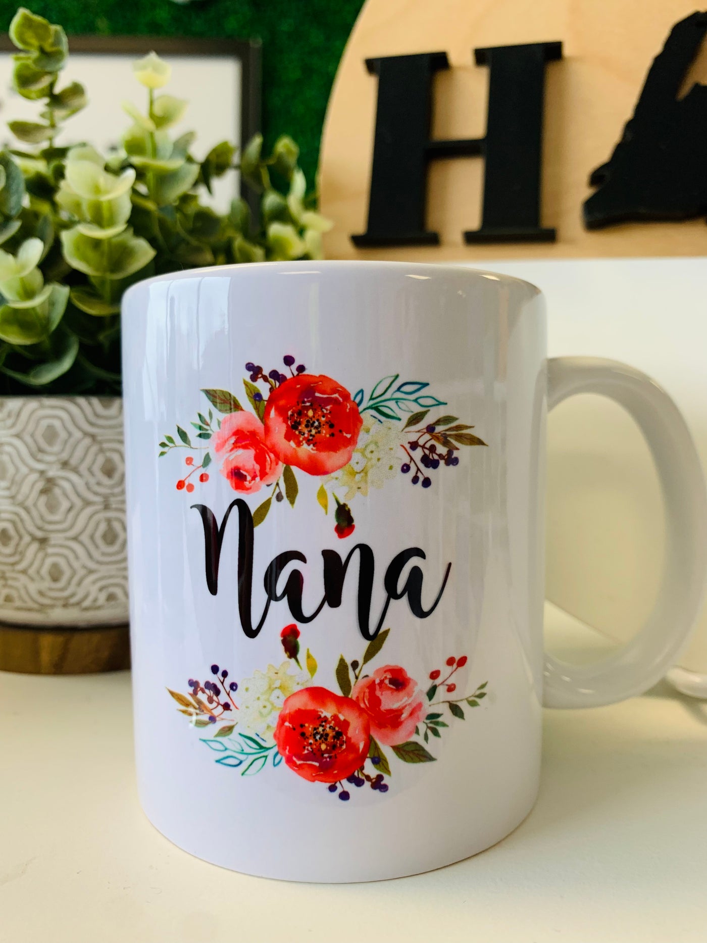 "Nana" Floral 11oz Mug