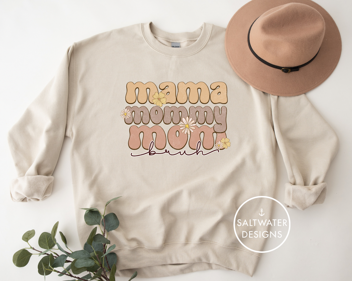 "Mama, Mommy, Mom, Bruh" Unisex Crewneck Sweatshirt