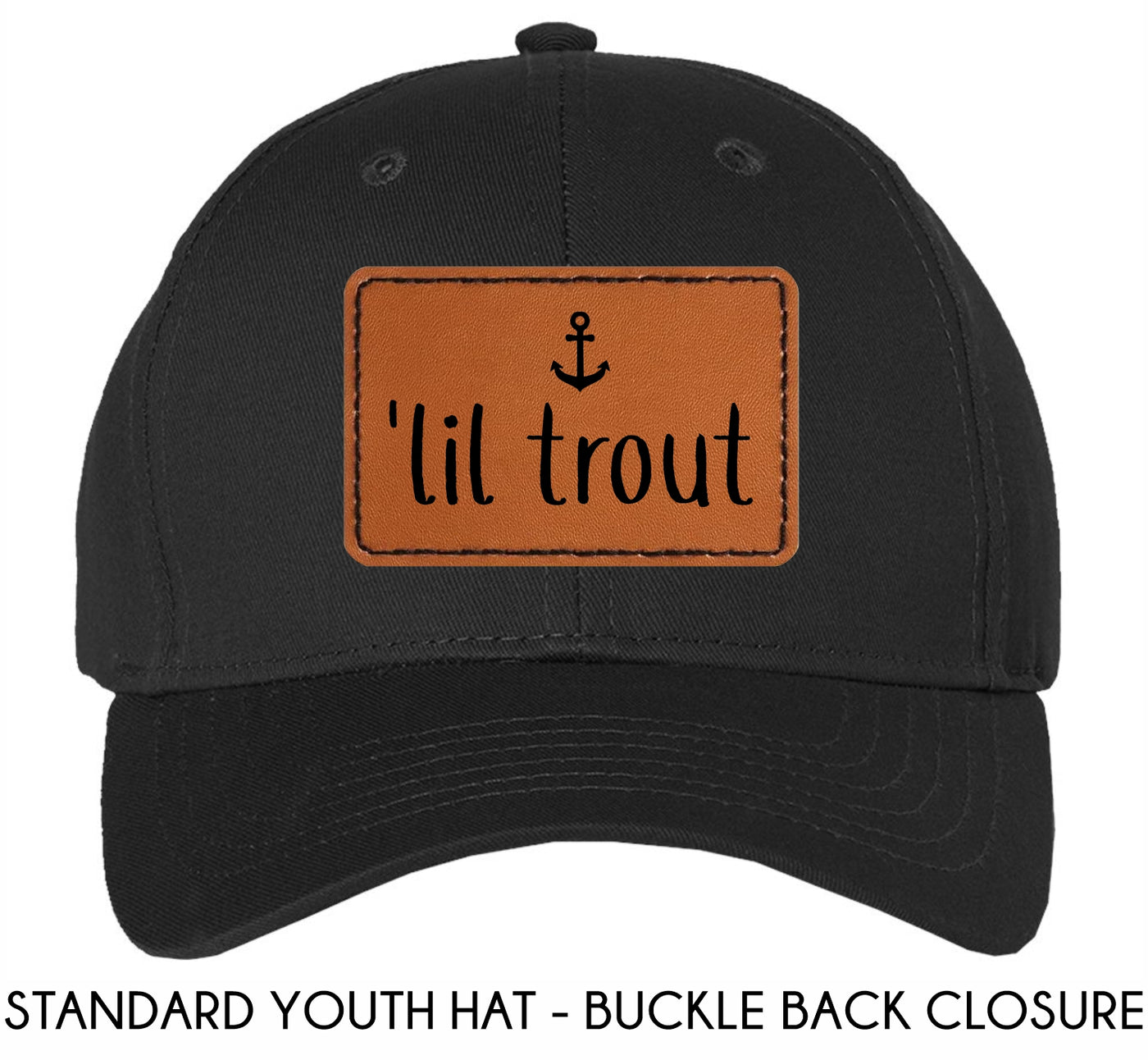 "Lil Trout" Leather Patch Youth Baseball Hat