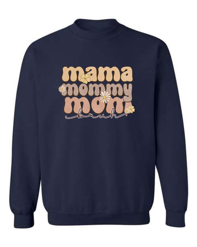 "Mama, Mommy, Mom, Bruh" Unisex Crewneck Sweatshirt
