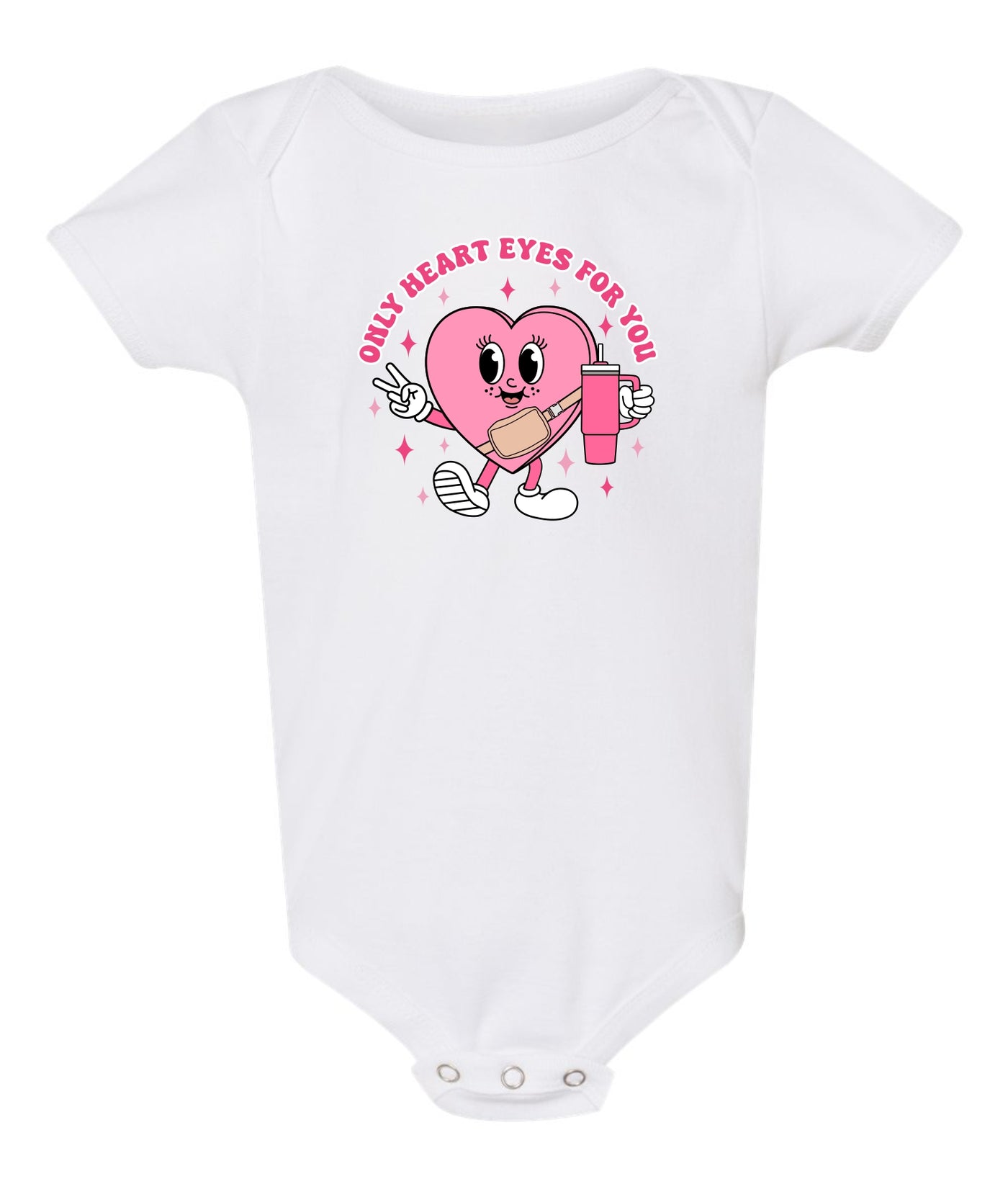 "Heart Eyes Only For You" Onesie