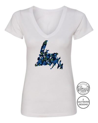 Sea Bloom Designs Blueberry Newfoundland Map T-Shirt