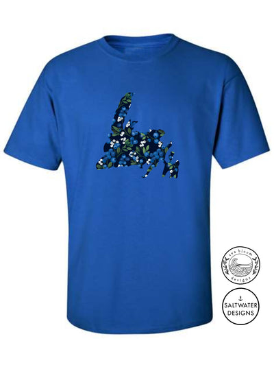 Sea Bloom Designs Blueberry Newfoundland Map T-Shirt