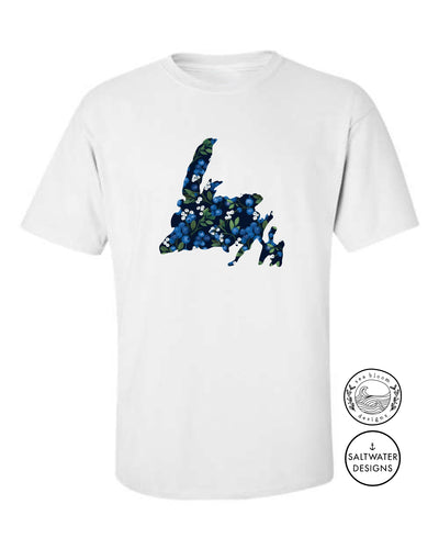 Sea Bloom Designs Blueberry Newfoundland Map T-Shirt