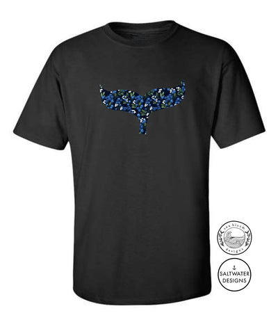Sea Bloom Designs Blueberry Whale Tail T-Shirt