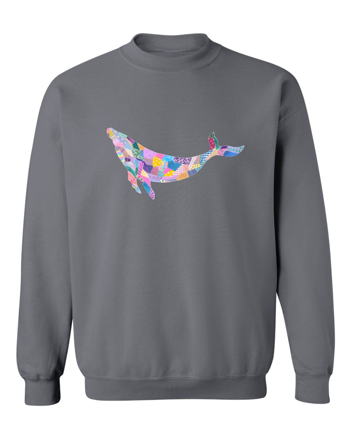 Sea Bloom Designs "Quilted Whale" Unisex Crewneck Sweatshirt