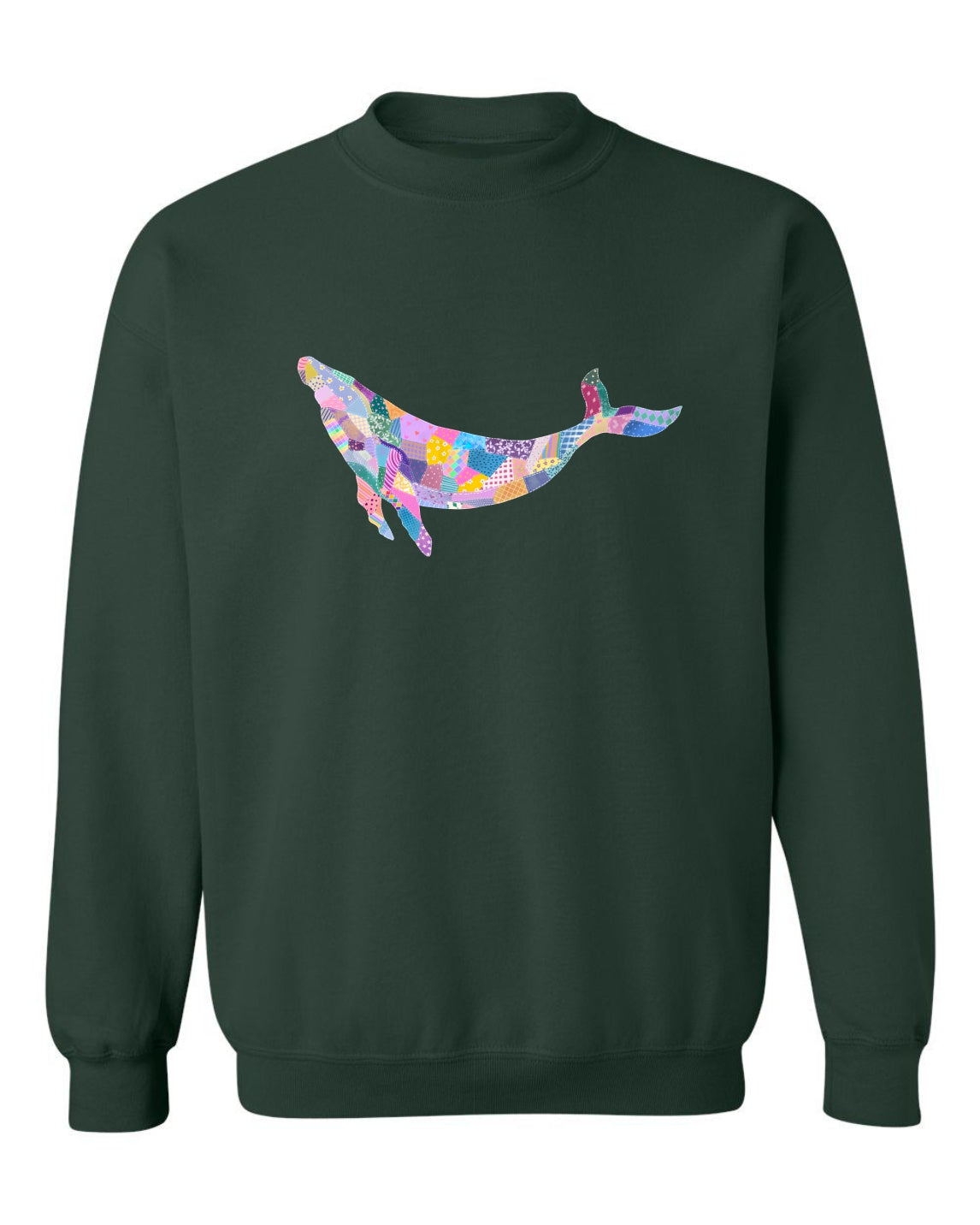 Sea Bloom Designs "Quilted Whale" Unisex Crewneck Sweatshirt